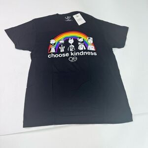 Queer Eye Tee Shirt Mens Large Rainbow Choose Kindness Black NEW LGTBQf Pride